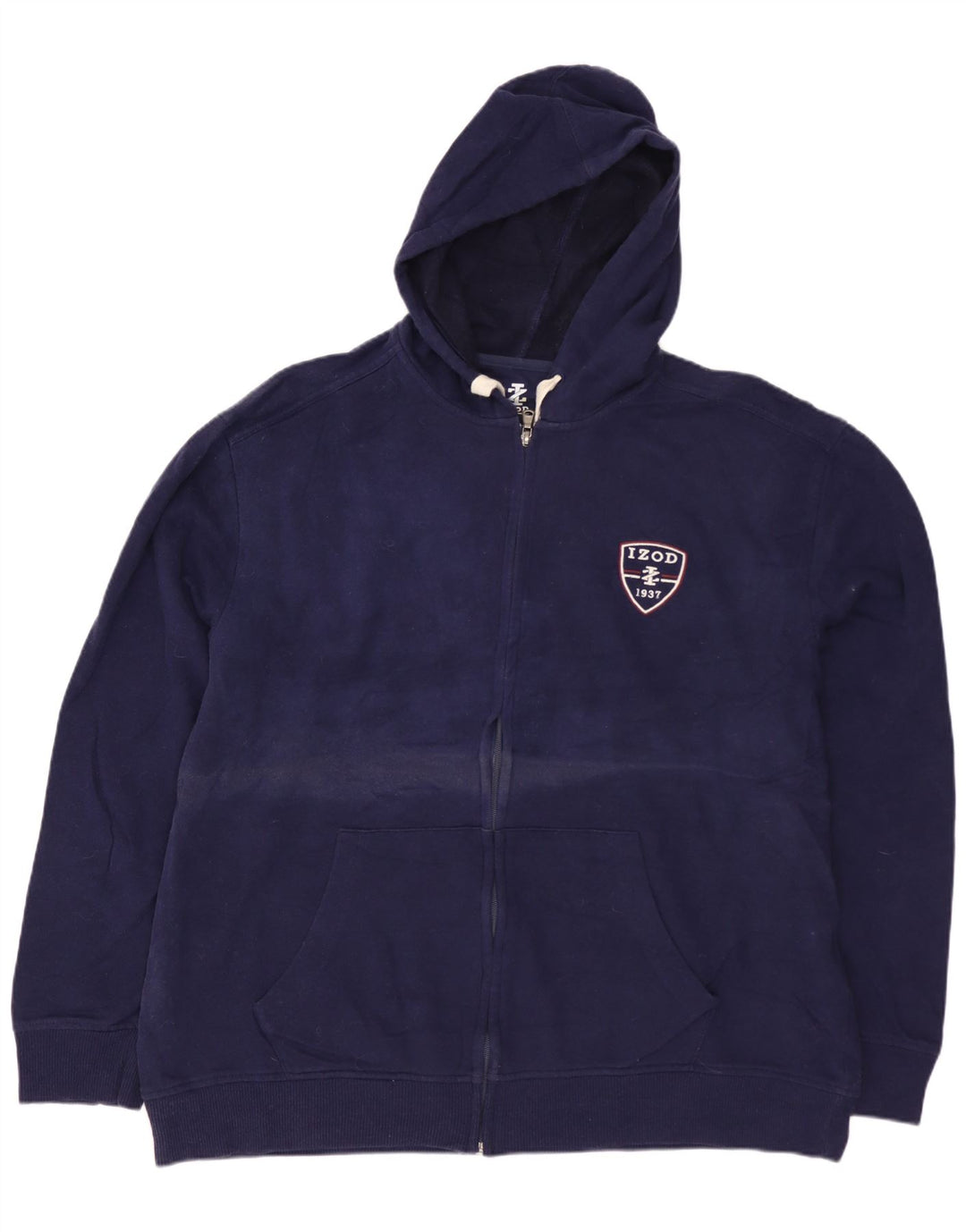 IZOD Herren-Kapuzenpullover mit Reißverschluss, groß, marineblaue Baumwolle