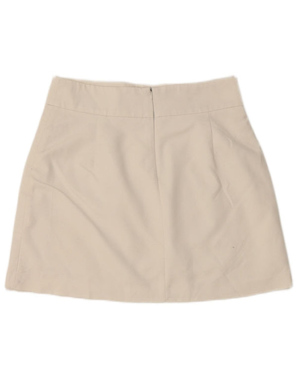 Zara Damen Minirock Medium W28 Weiße Baumwolle