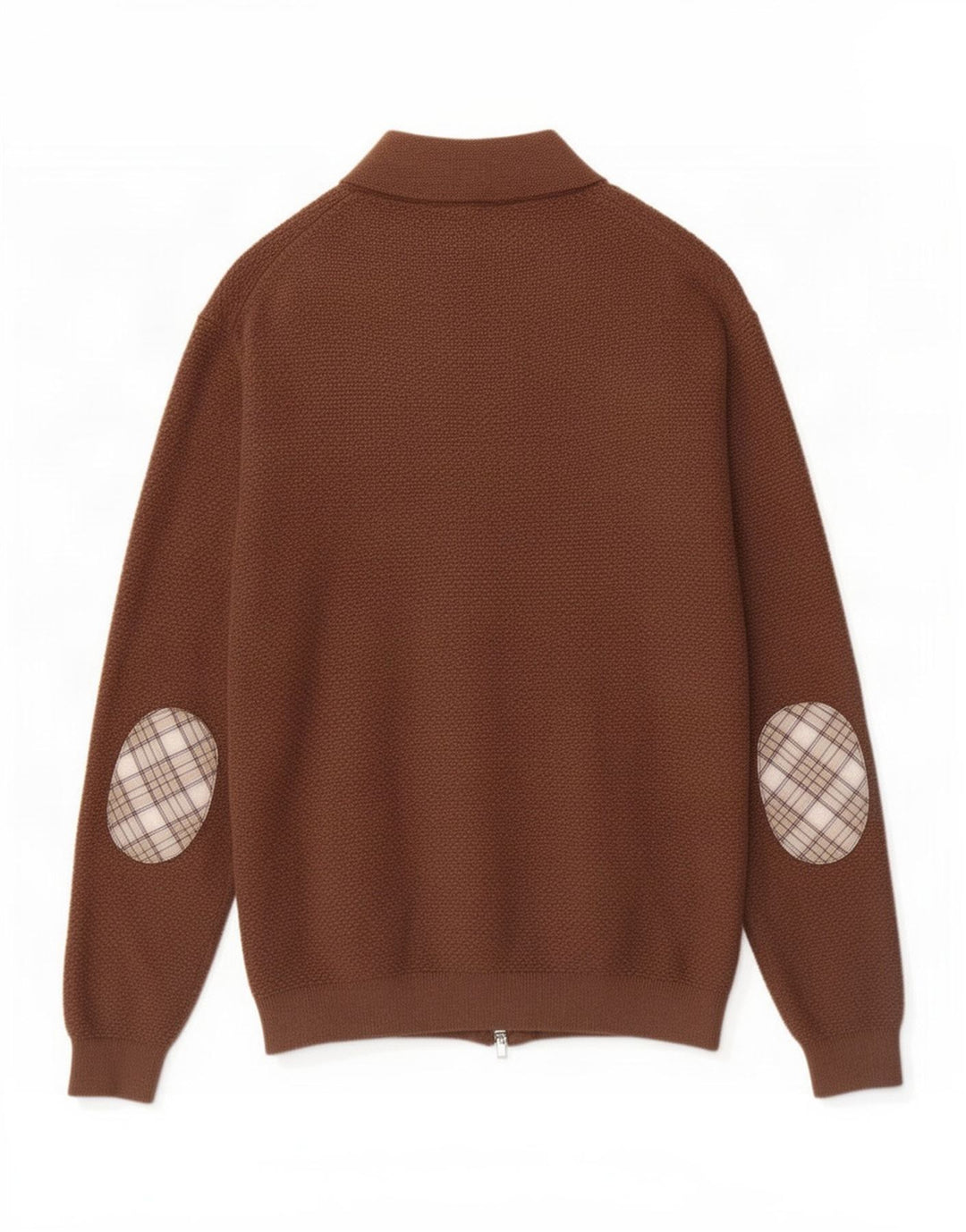 Massimo Dutti Herren-Strickjacke, groß, braune Baumwolle