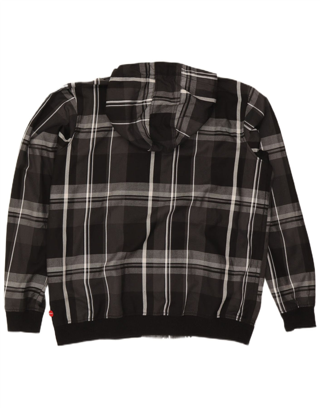 O'Neill Herren-Bomberjacke mit Kapuze, UK 46 2XL, schwarz kariertes Polyester