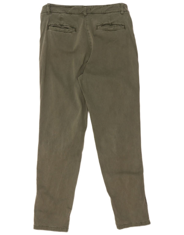 White Stuff Tapered Chino-Hose für Damen, UK 14, Größe L W34 L30, grüne Baumwolle