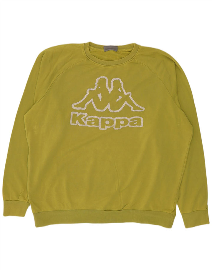 KAPPA Herren Grafik-Sweatshirt-Pullover 2XL, grüne Baumwolle