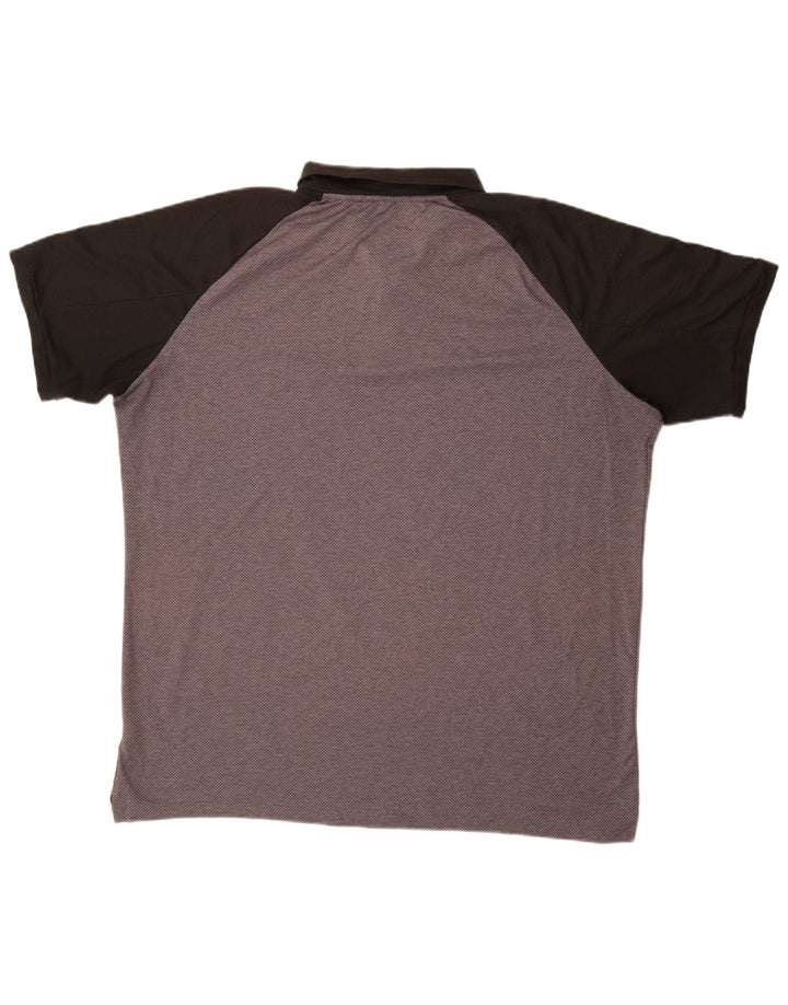 NIKE Herren Dri Fit Poloshirt XL Graues Colourblock-Polyester