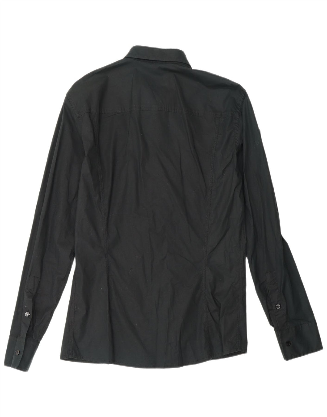 BIKKEMBERGS Herren-Grafikhemd, groß, schwarze Baumwolle