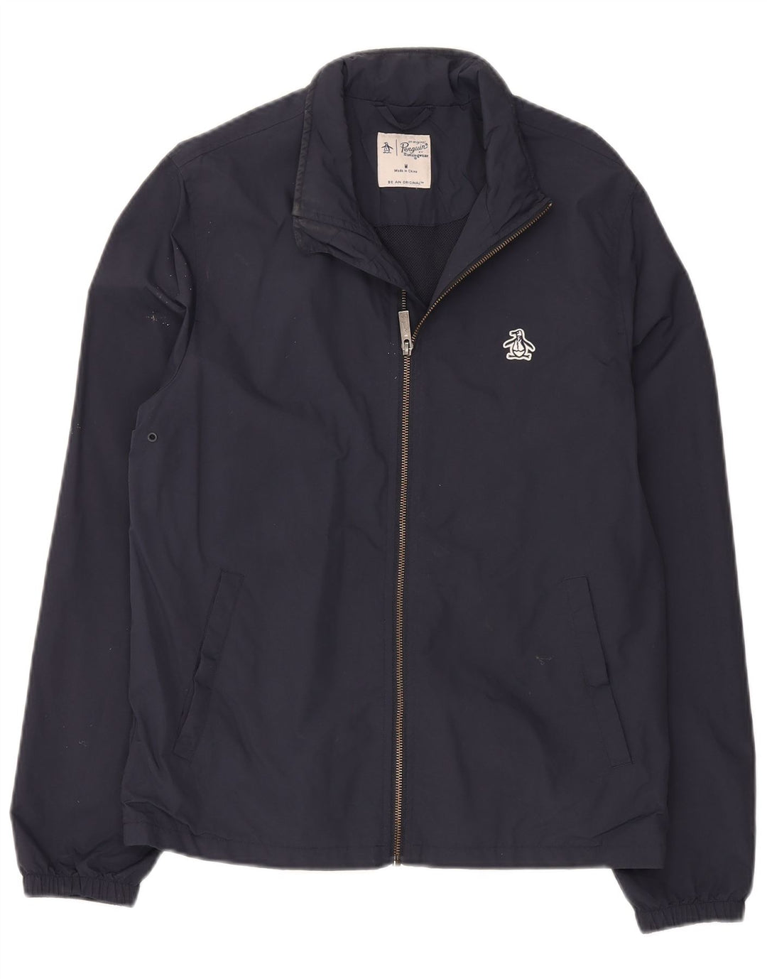 Penguin Herren Bomberjacke UK 38 Medium Marineblau Nylon