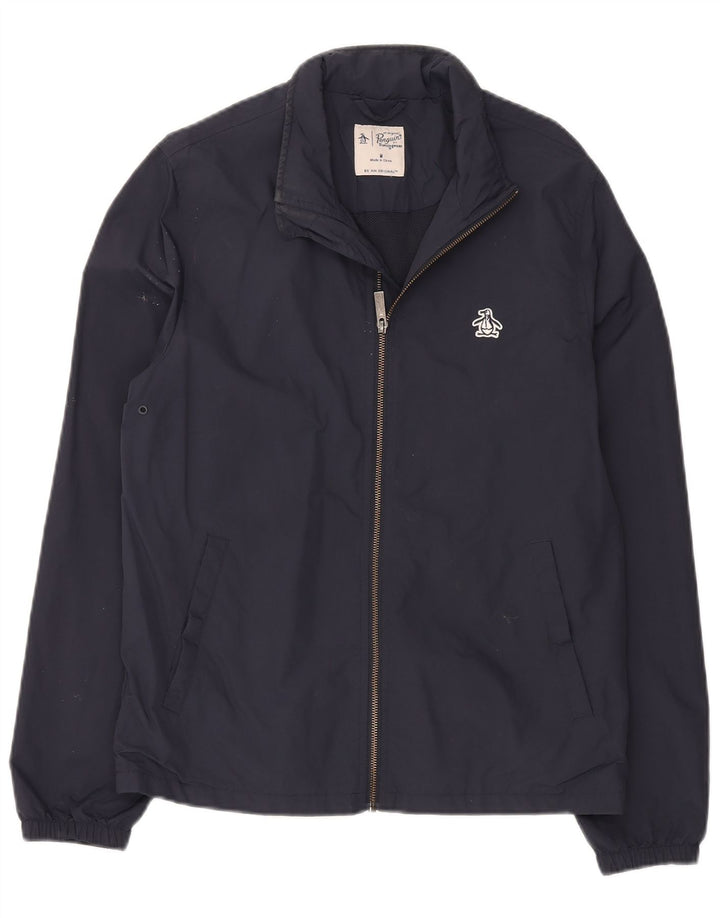 Penguin Herren Bomberjacke UK 38 Medium Marineblau Nylon