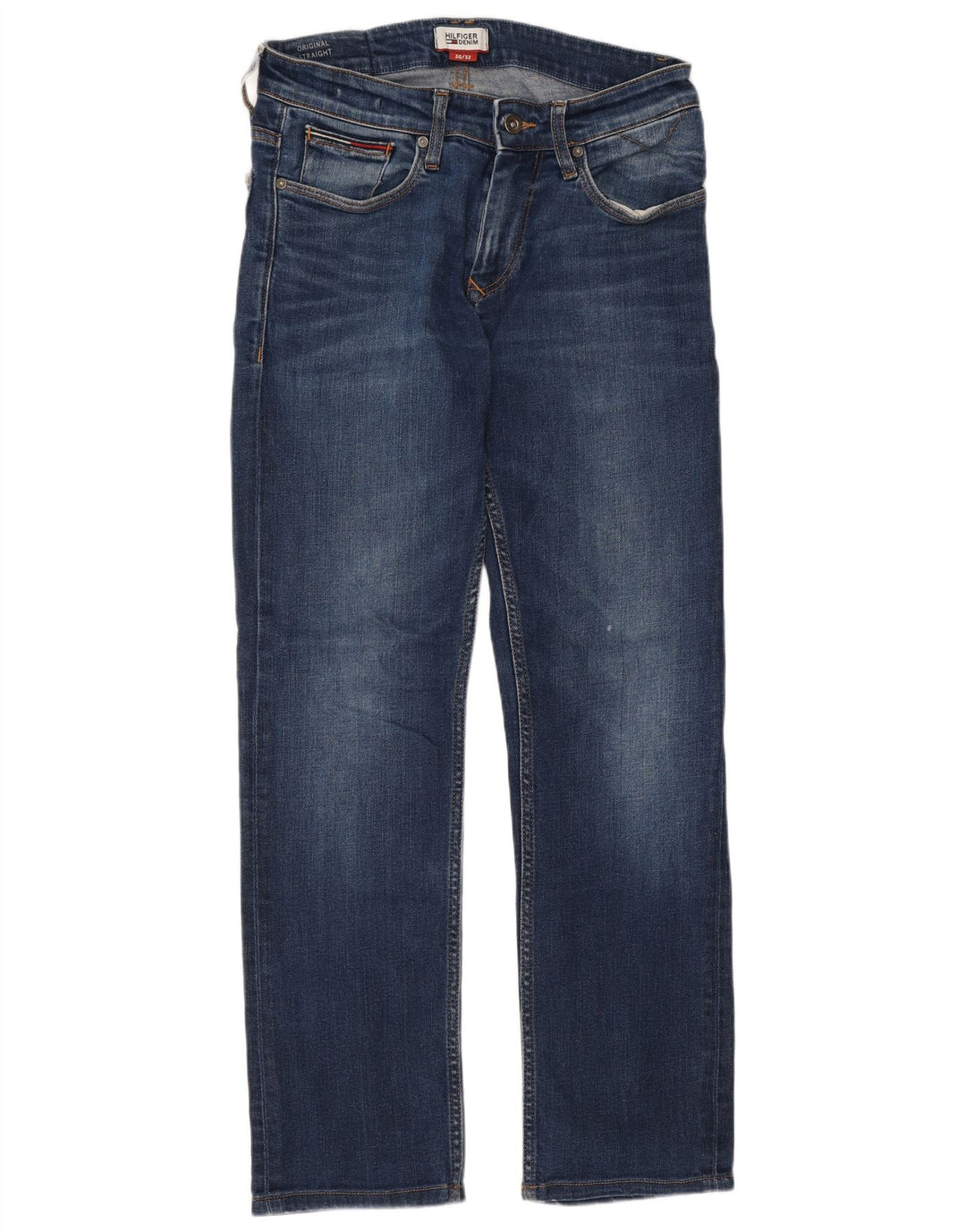 Tommy Hilfiger Damen Straight Jeans W30 L28 Blaue Baumwolle