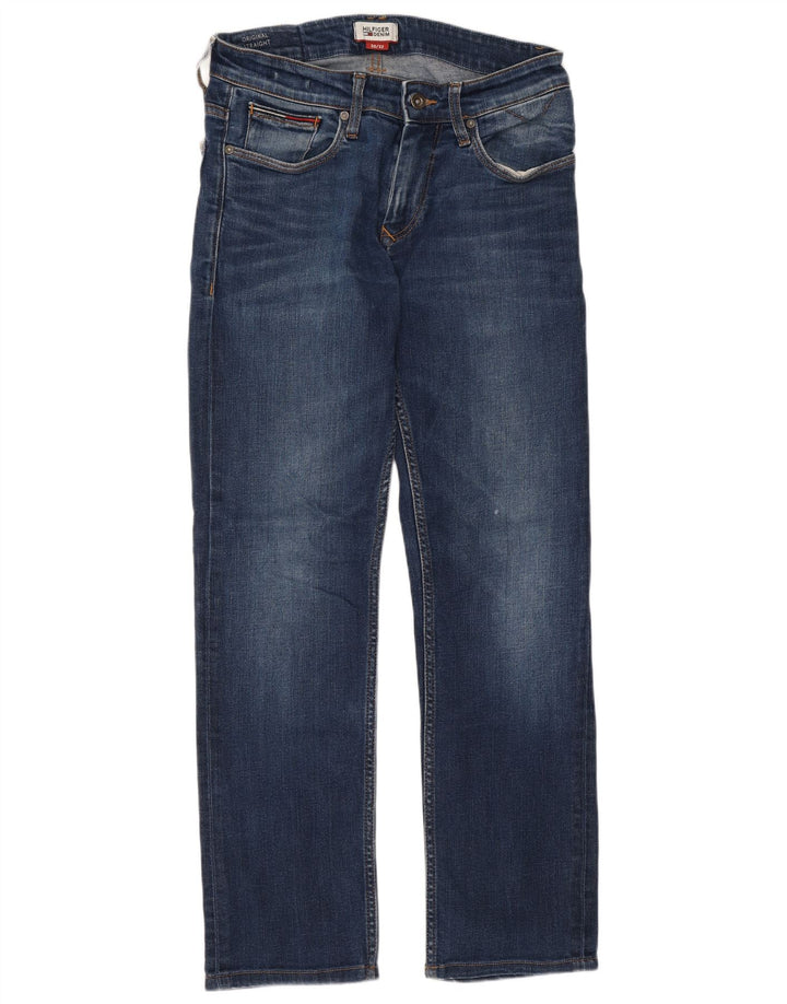 Tommy Hilfiger Damen Straight Jeans W30 L28 Blaue Baumwolle