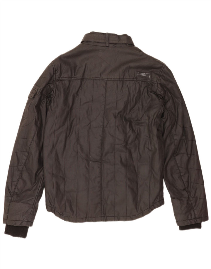Jack & Jones Herren-Utility-Jacke UK 36 Small aus schwarzer Baumwolle