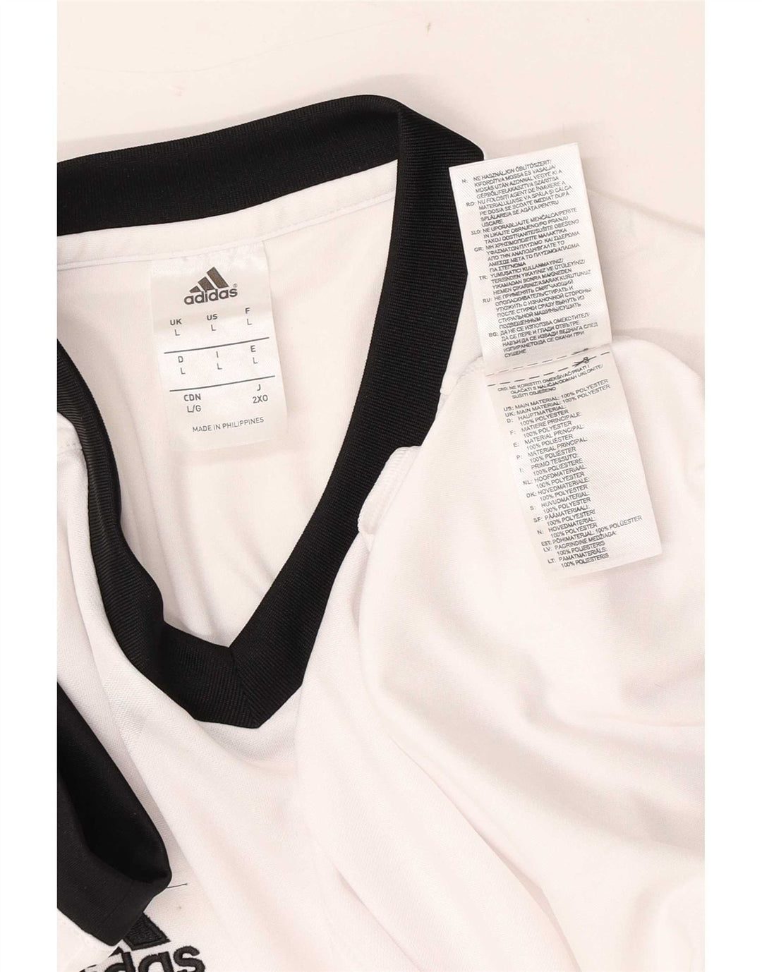Adidas Herren Climalite T-Shirt Top Large Weiß Polyester