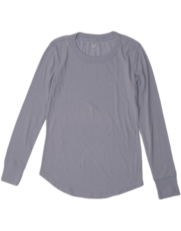 Gap Damen Top Langarm UK 12 Mittelblau
