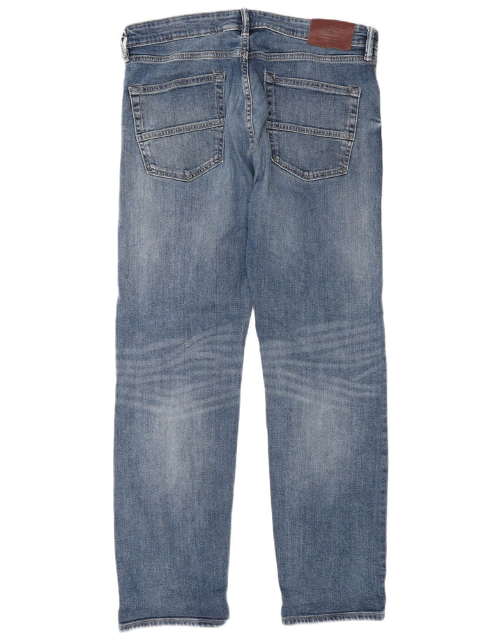Marks & Spencer Herren Straight Jeans W34 L31 Blaue Baumwolle