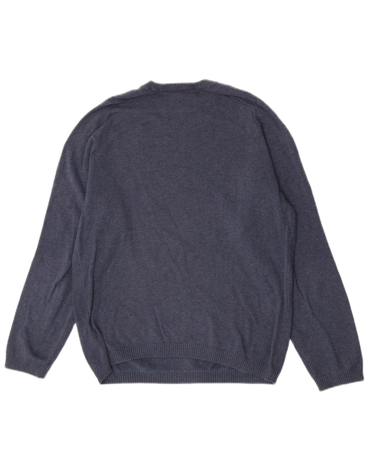 Penguin Herren-Pullover mit Rundhalsausschnitt, Größe S, Blau, Baumwolle
