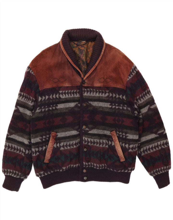 C&A Herren-Strick-Bomberjacke, mittelgroß, mehrfarbig, Fair Isle-Muster