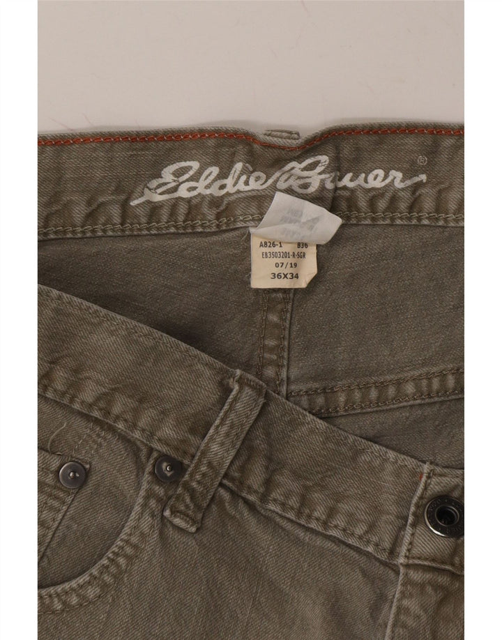 EDDIE BAUER Womens Slim Jeans W36 L34 Khaki Cotton Vintage Eddie Bauer and Second-Hand Eddie Bauer from Messina Hembry 