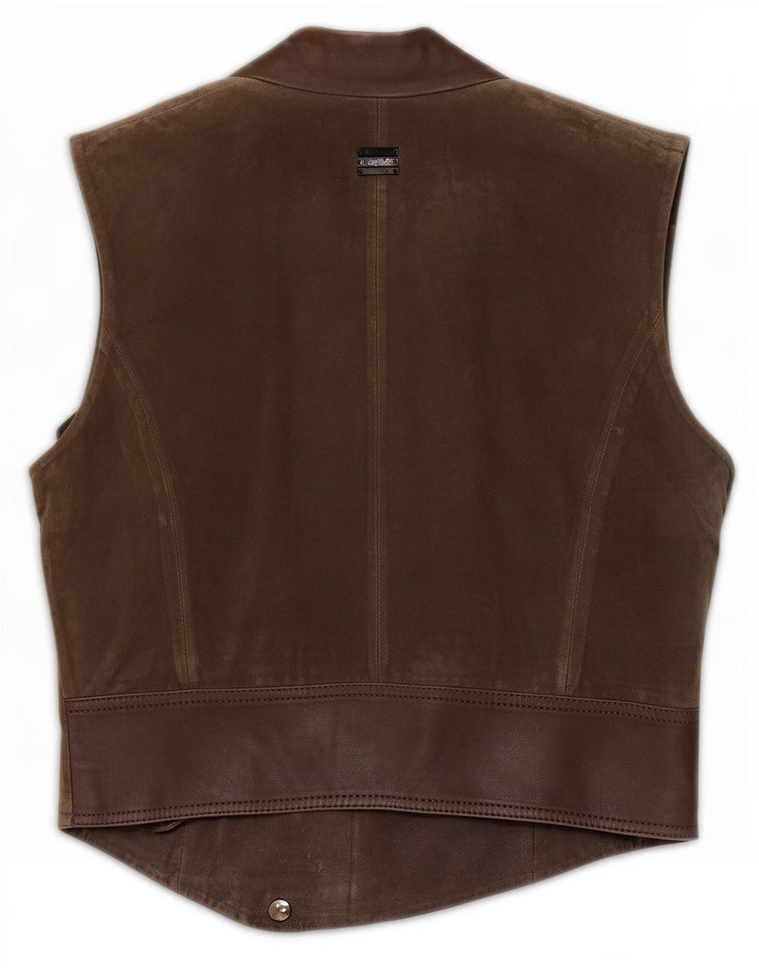 Diesel Damen Wildlederweste UK 10 Small Braunes Leder