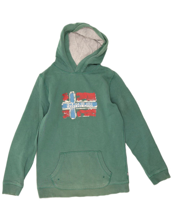 Napapijri Jungen Geographic Graphic Hoodie Pullover 13-14 Jahre Grün