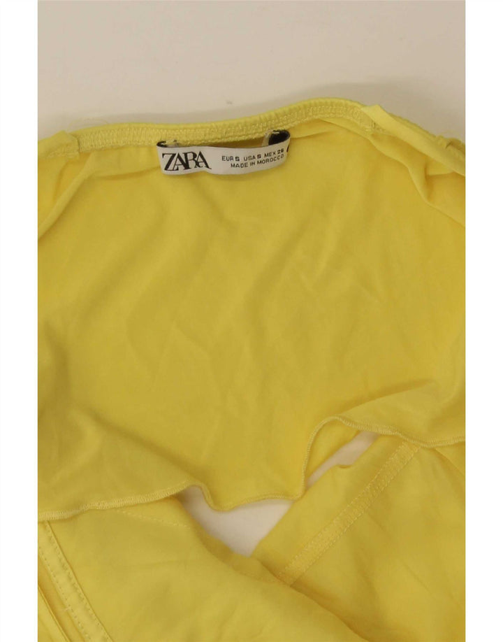 Ärmelloses, gestuftes Top für Damen von Zara, Gr. 8, Gelb