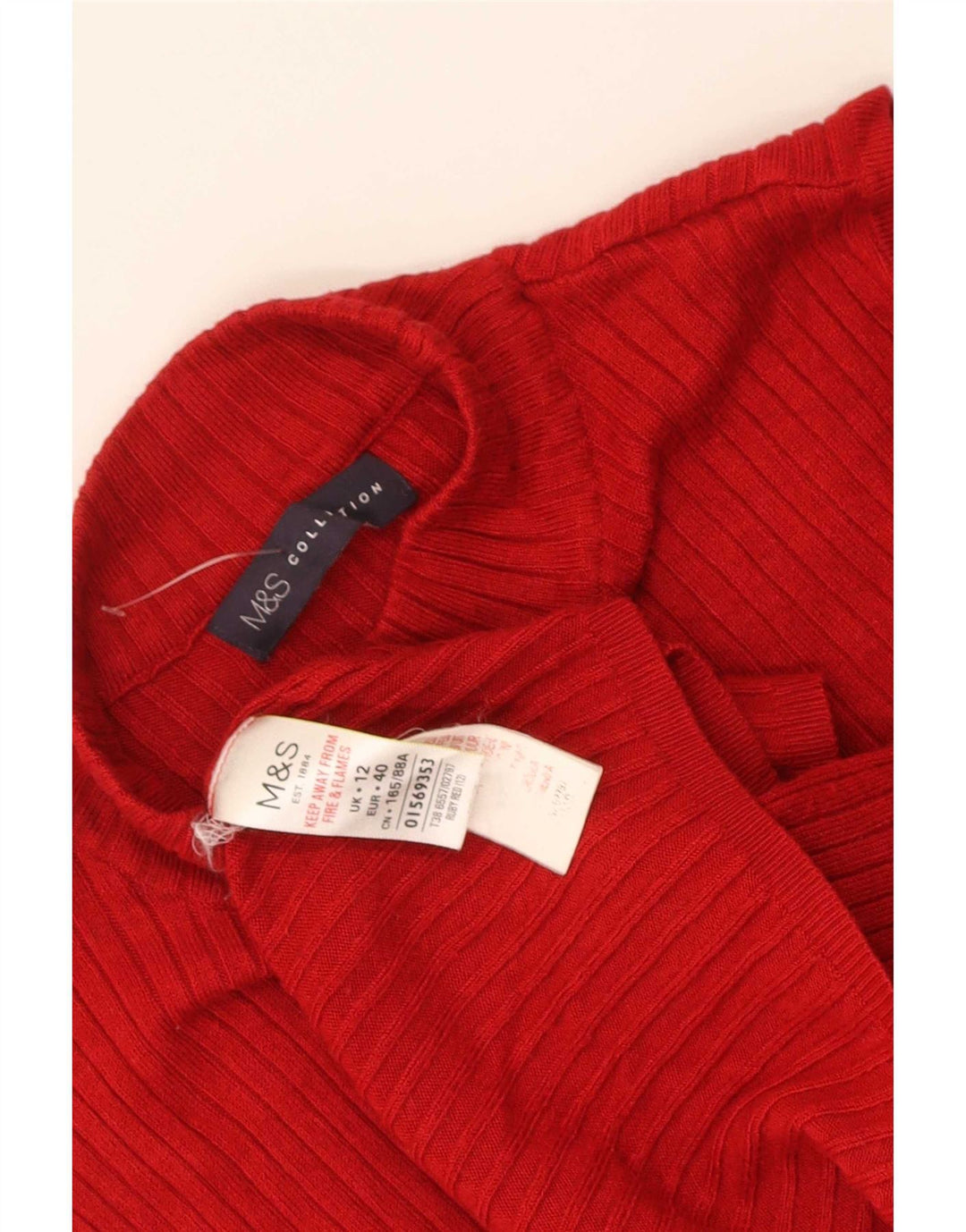 Marks & Spencer Damen Weste Tank Top UK 12 Mittelrote Viskose