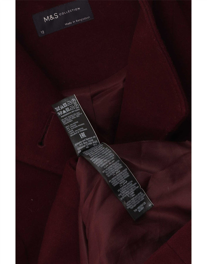 Marks & Spencer Damenmantel UK 12 Medium Burgund Polyester