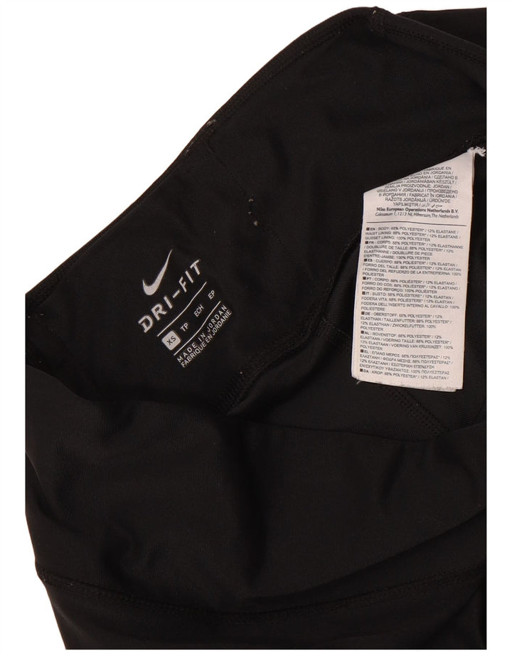 Nike Damen Dri Fit Leggings UK 6 XS Schwarz Polyester