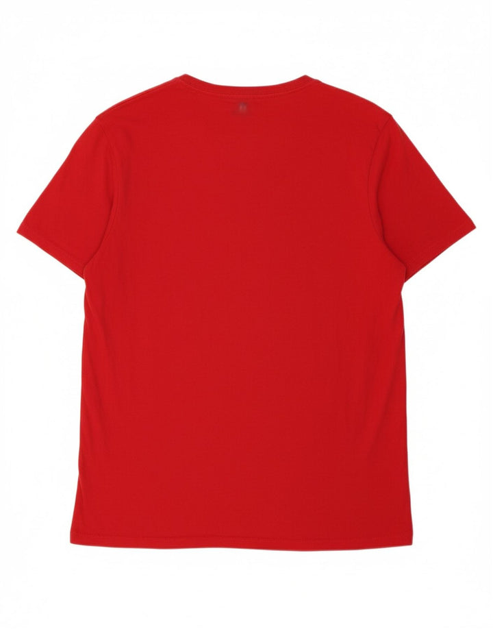 TOMMY HILFIGER Mens Graphic T-Shirt Top Medium Red Cotton Vintage Tommy Hilfiger and Second-Hand Tommy Hilfiger from Messina Hembry 