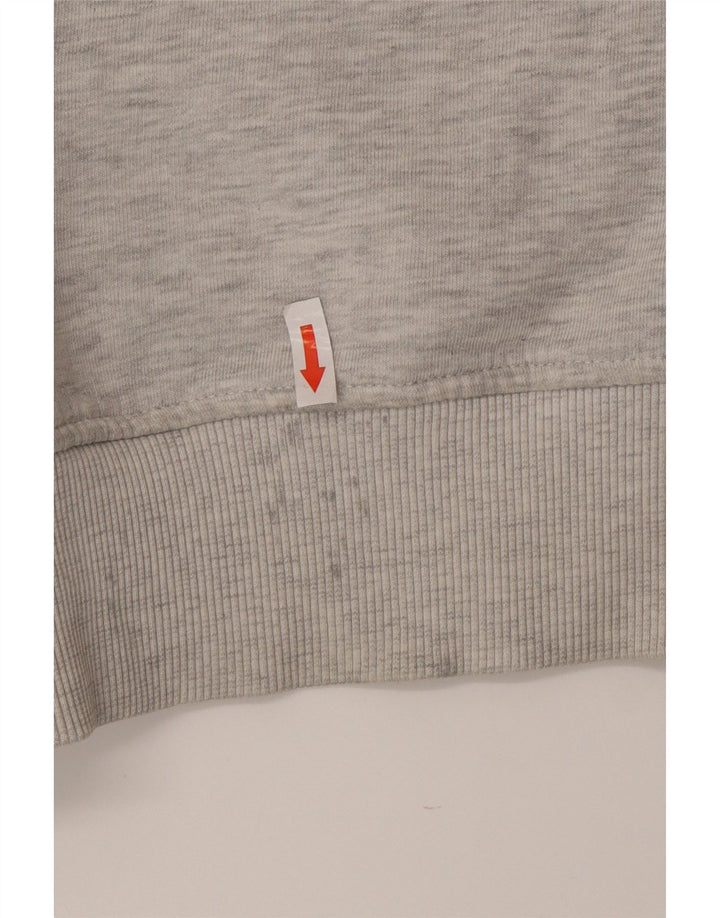 Zara Herren Kapuzenpullover Mittelgrau meliert