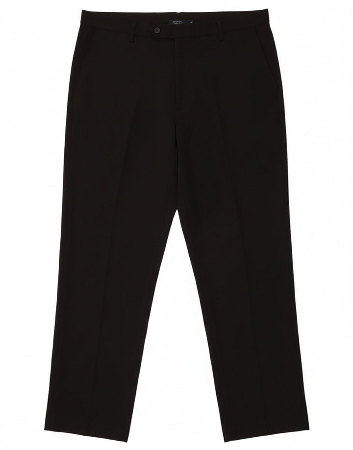 NAUTICA Mens Slim Suit Trousers W38 L30 Black Polyester