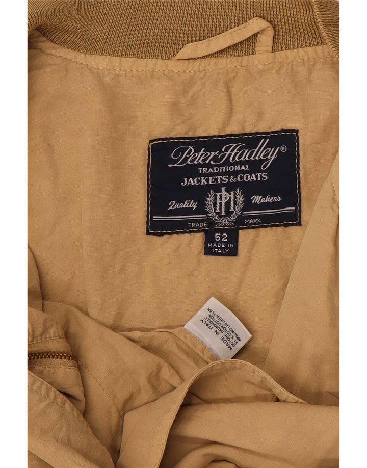 Peter Hadley Herren Bomberjacke IT 52 XL Beige Baumwolle