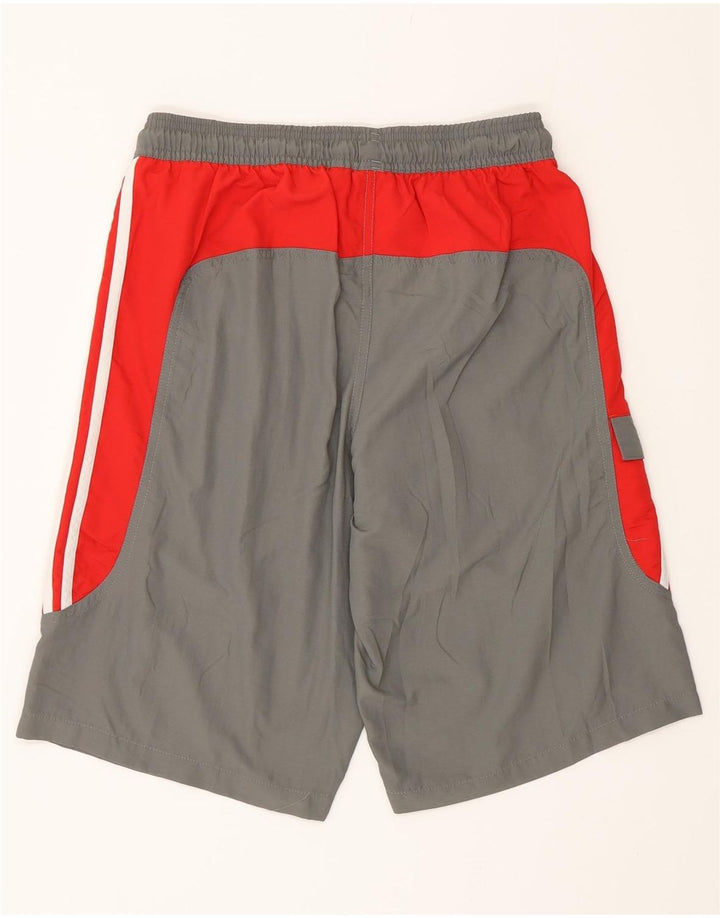 Adidas Herren-Badeshorts, klein, graues Colourblock-Polyester