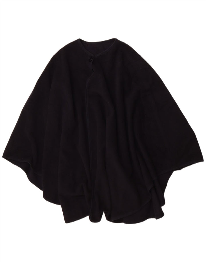 Vintage Damen Poncho Mantel Einheitsgröße Marineblau