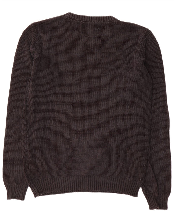 Jack & Jones Herren-Pullover mit Rundhalsausschnitt, Größe S, schwarze Baumwolle