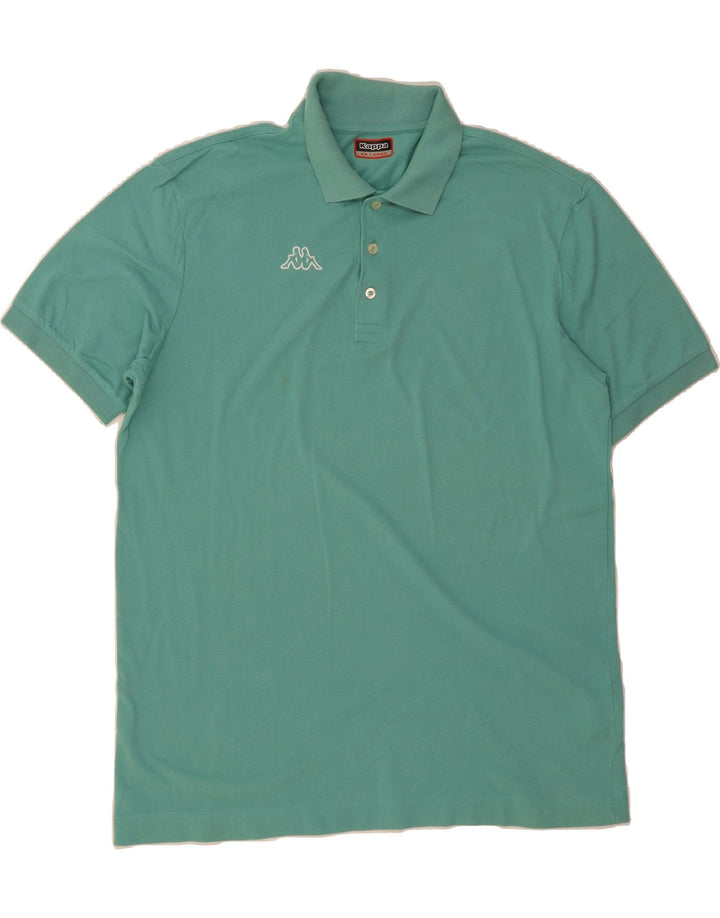 KAPPA Mens Polo Shirt 2XL Turquoise Cotton Vintage Kappa and Second-Hand Kappa from Messina Hembry 