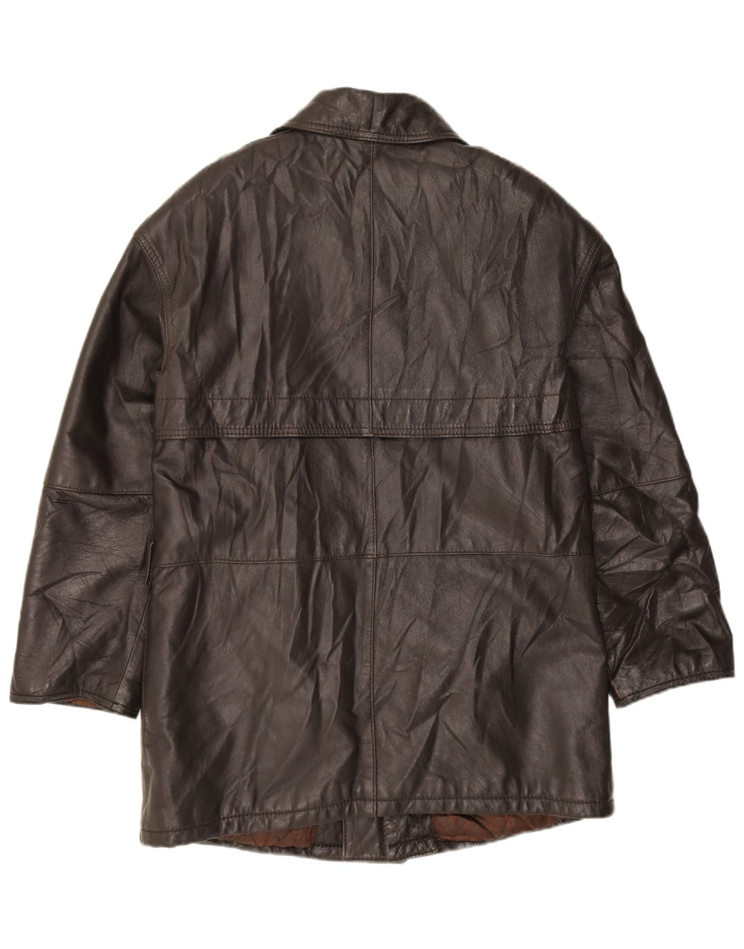 VINTAGE Herren Lederjacke IT 52 XL Schwarzes Leder