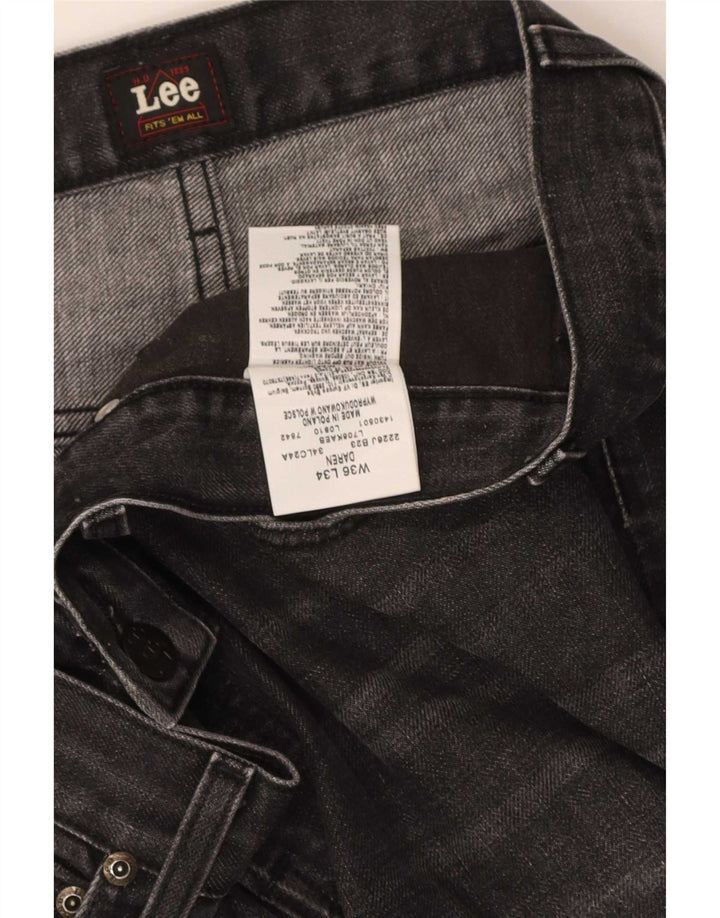 Lee Herren Daren Straight Jeans W36 L34 Graue Baumwolle