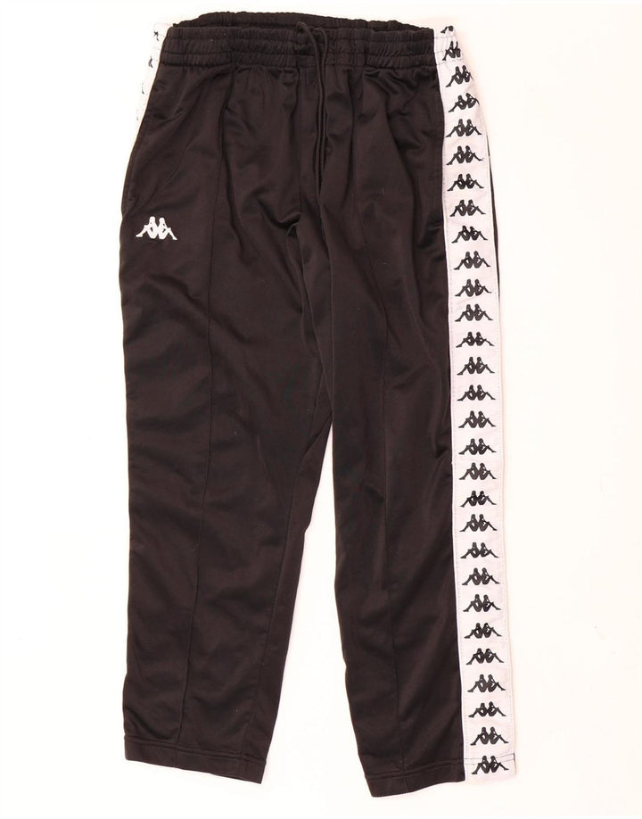 Kappa Herren-Trainingshose mit Grafik, Mittelschwarz, Farbblock-Polyester