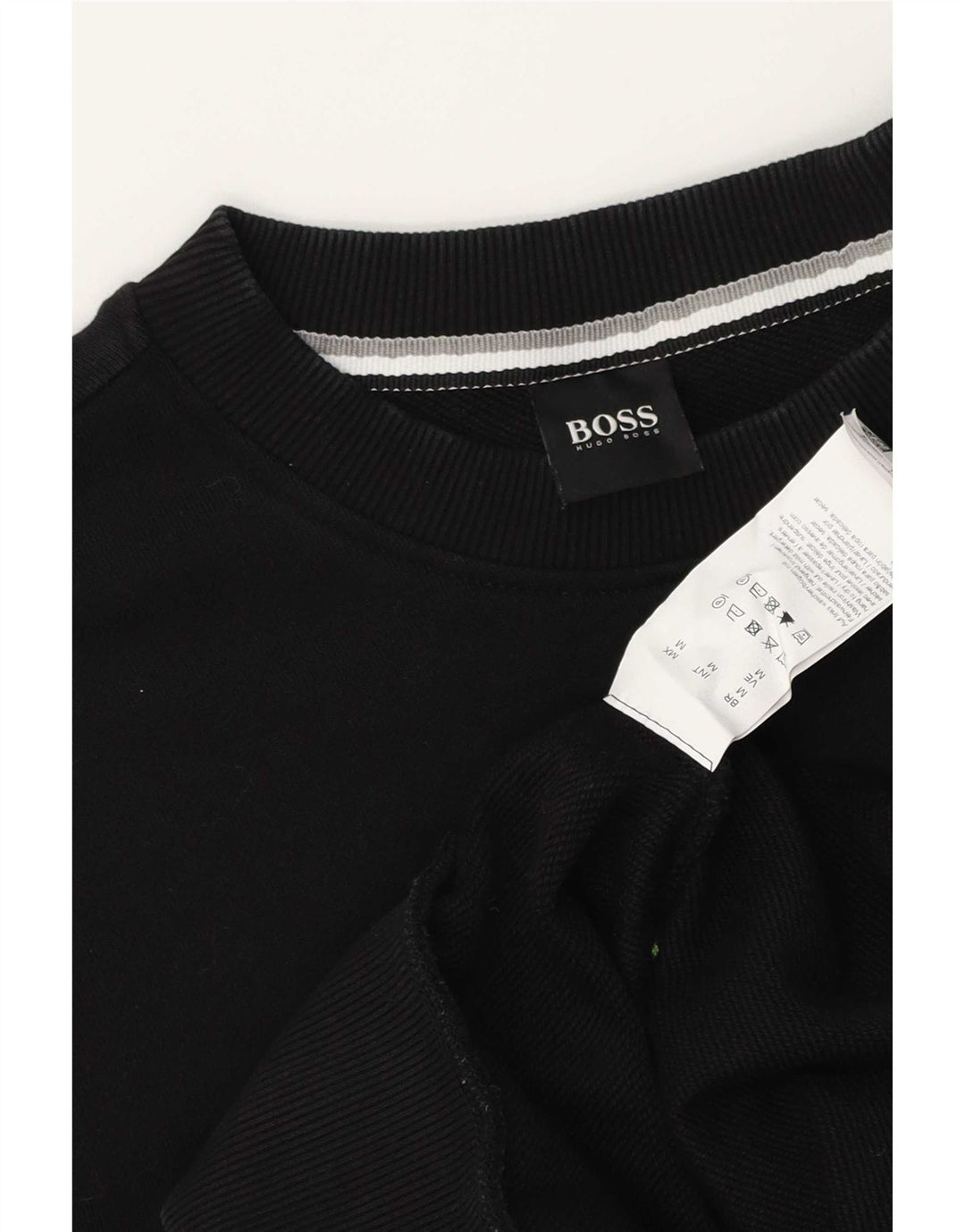 Hugo Boss Herren-Sweatshirt mit Grafik, mittelschwarze Baumwolle