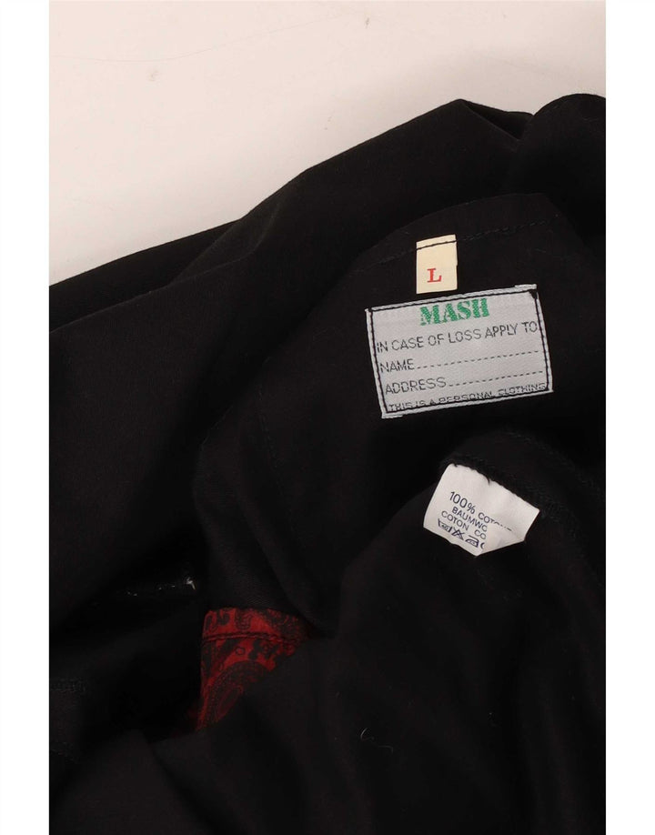 Mash Herren-Blazer mit 2 Knöpfen, Gr. 40, Größe L, Schwarz, Baumwolle