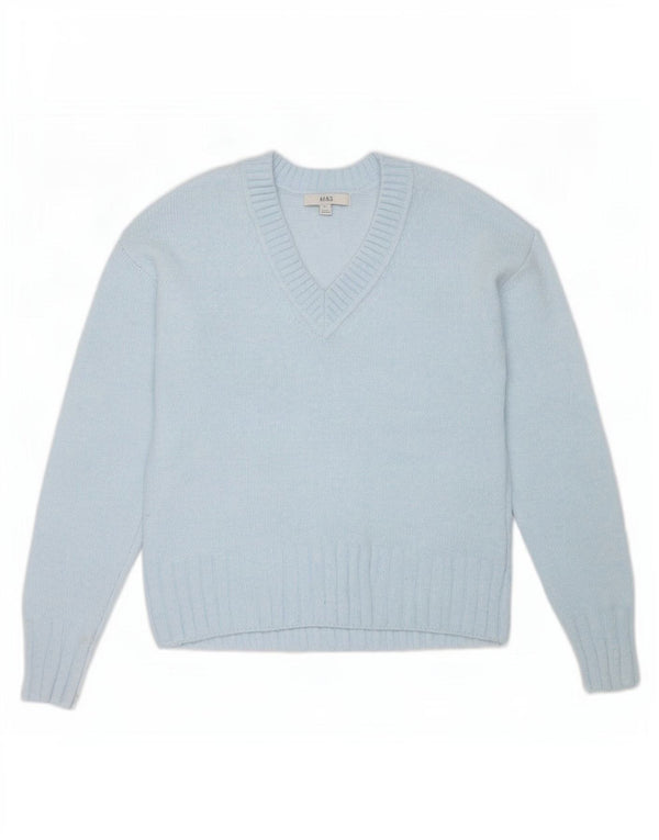 Marks & Spencer Damen-Pullover, übergroß, V-Ausschnitt, Gr. 6, XS, Blau