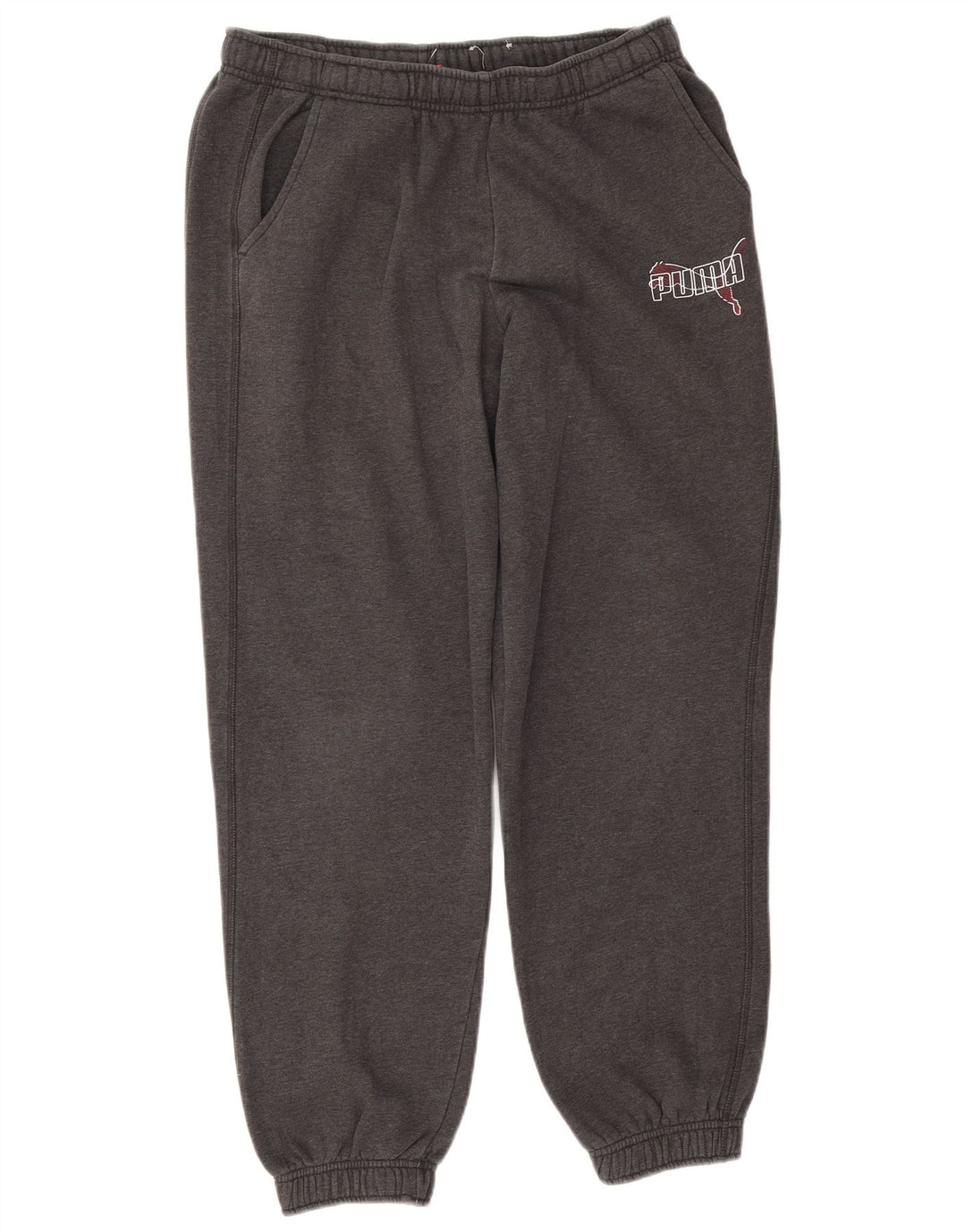 PUMA Herren-Trainingsanzug mit Grafik, Jogginghose, Größe L, Grau, Baumwolle