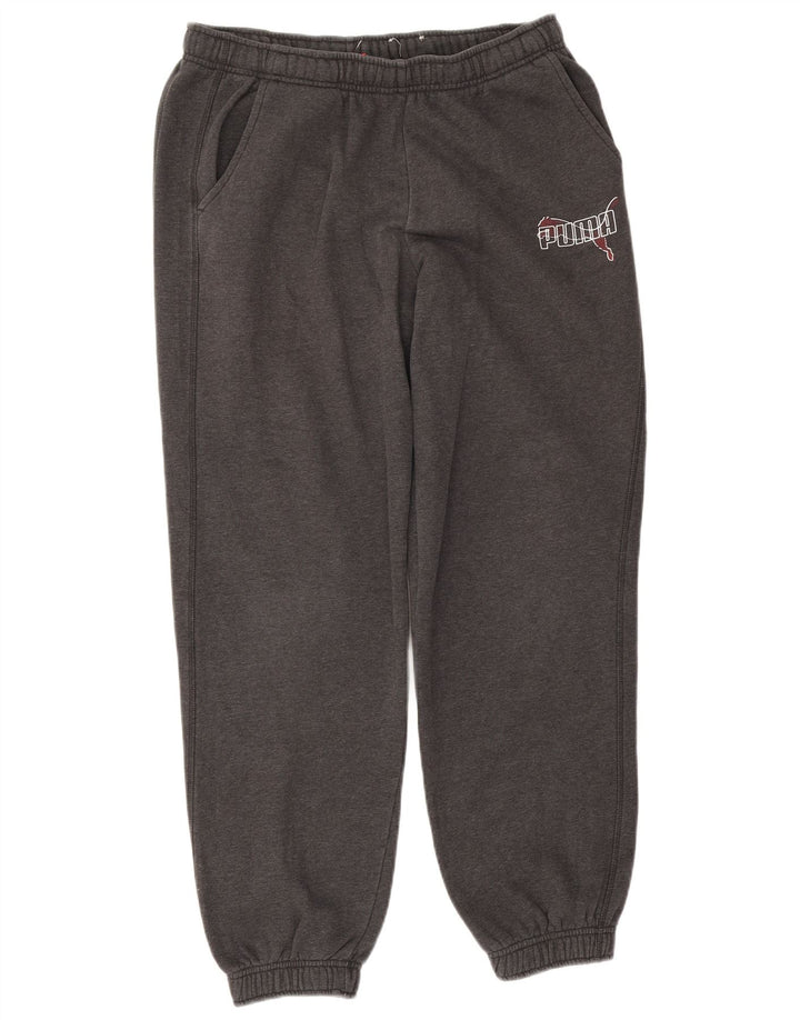 PUMA Herren-Trainingsanzug mit Grafik, Jogginghose, Größe L, Grau, Baumwolle