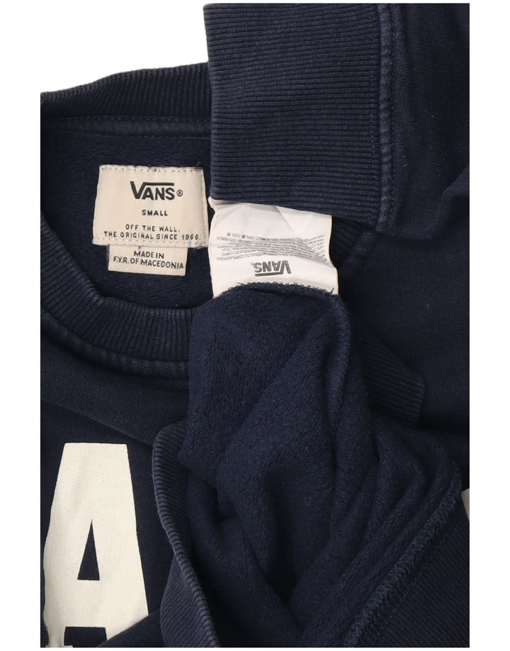 VANS Herren-Sweatshirt mit Grafik, Größe S, marineblau, Baumwolle
