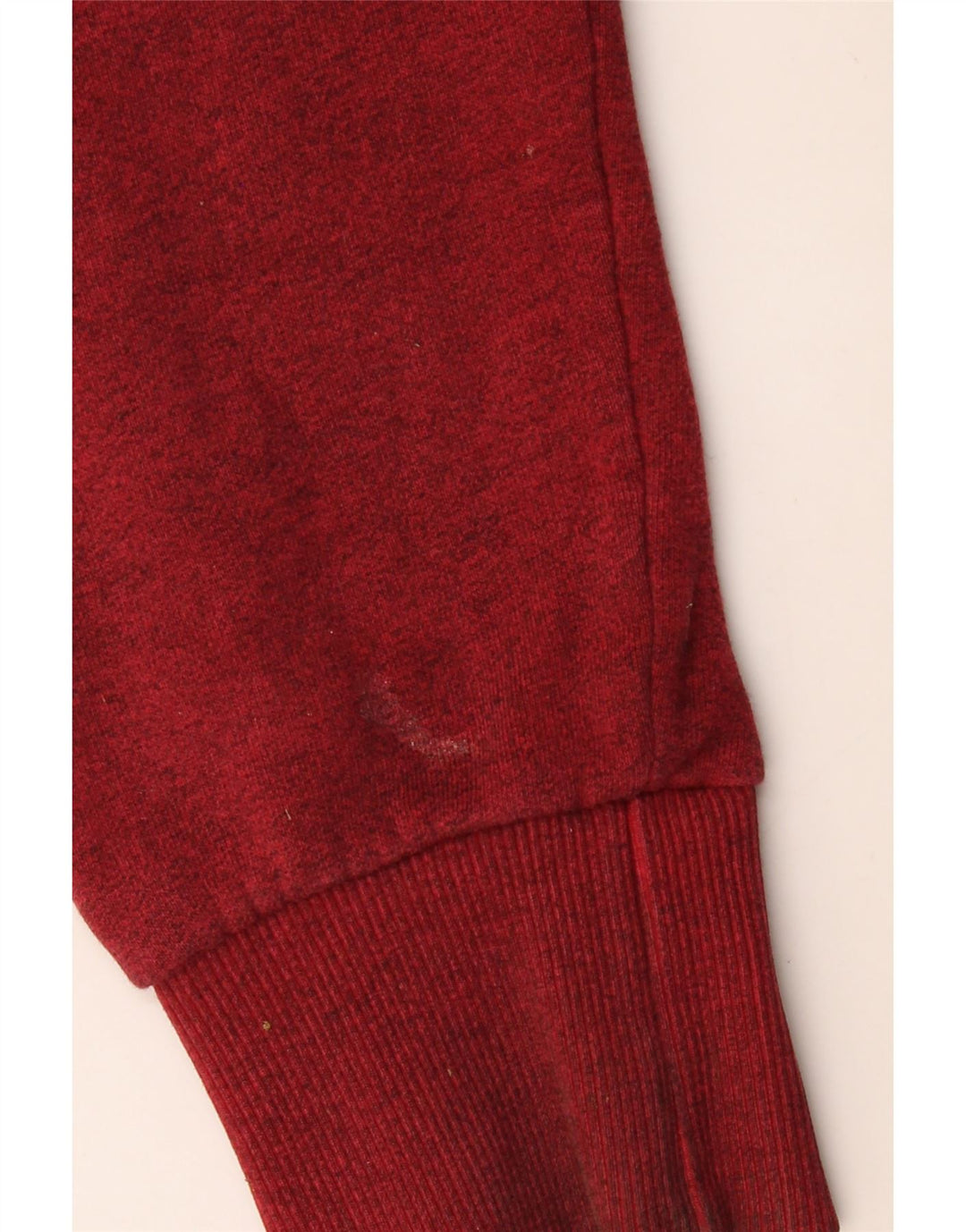 SUPERDRY Herren-Kapuzenpullover XL aus bordeauxrot melierter Baumwolle