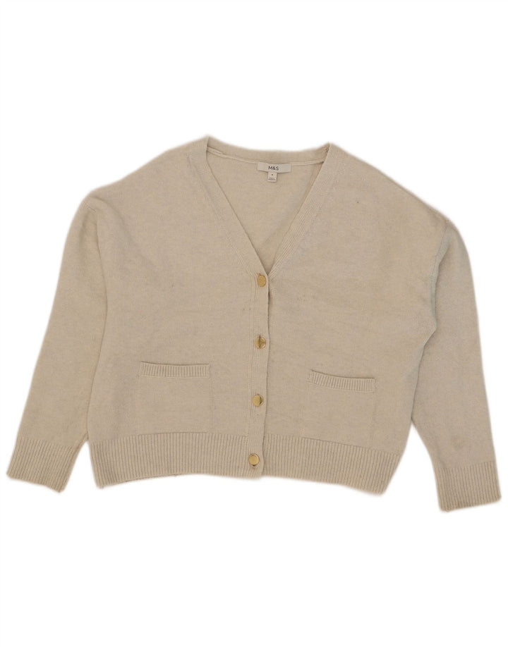 Marks & Spencer Damen-Strickjacke in Übergröße, Gr. 14, Mittelbeige