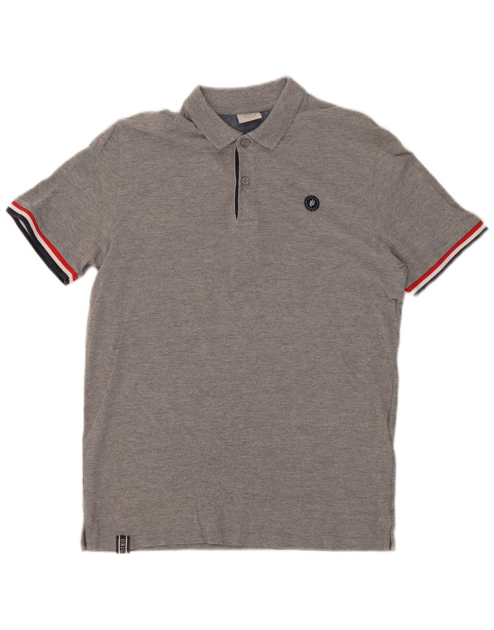 JACK & JONES Herren-Poloshirt aus mittelgrauer Baumwolle