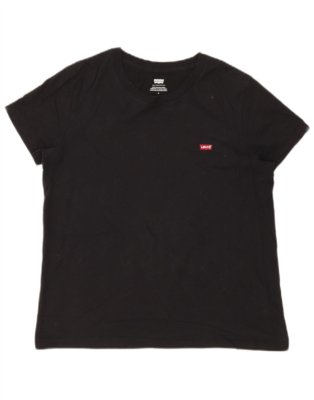 LEVI'S Damen T-Shirt Top UK 14 Medium Schwarz