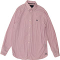 Crew Clothing Herren-Hemd mit klassischer Passform, mittelrosa gepunktete Baumwolle