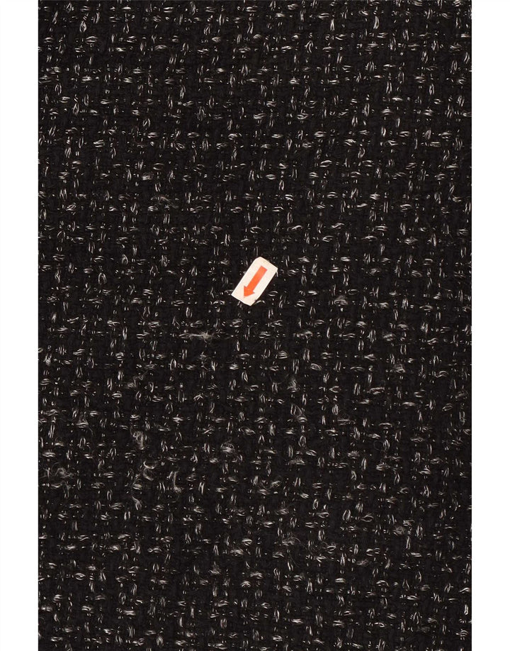 Übergroße Utility-Jacke von Zara für Damen, UK 10, Größe S, schwarz gefleckte Baumwolle