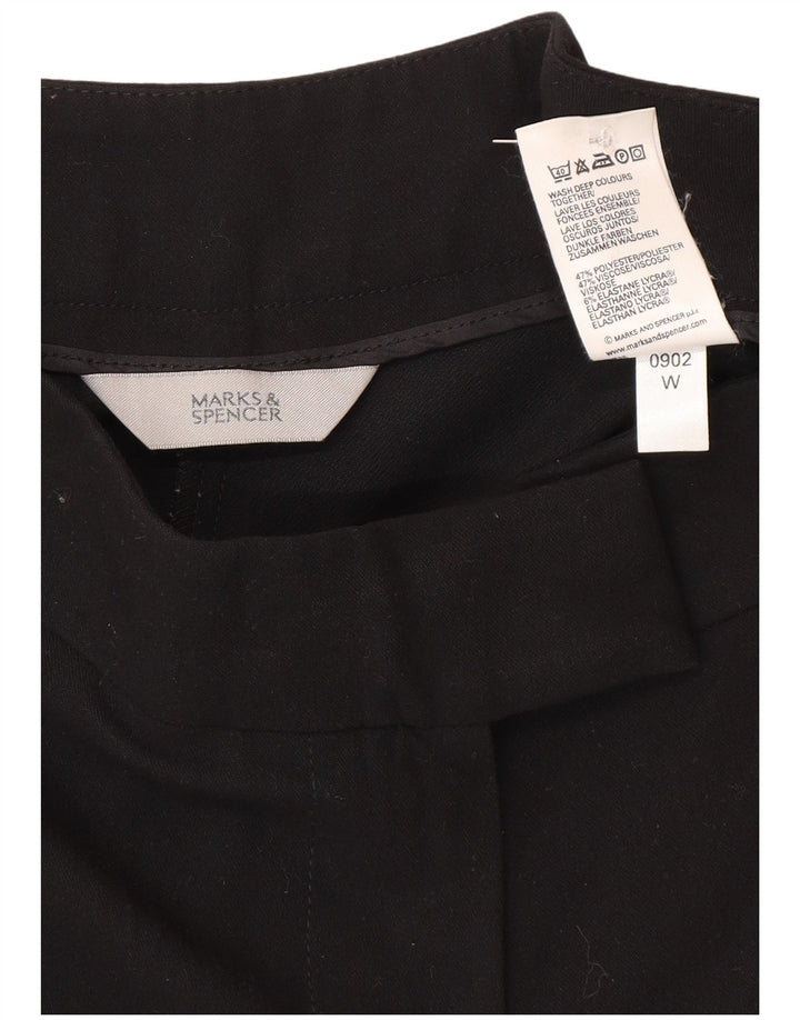 Marks & Spencer Damen Bootcut Freizeithose UK 12 Medium W30 L29 Schwarz