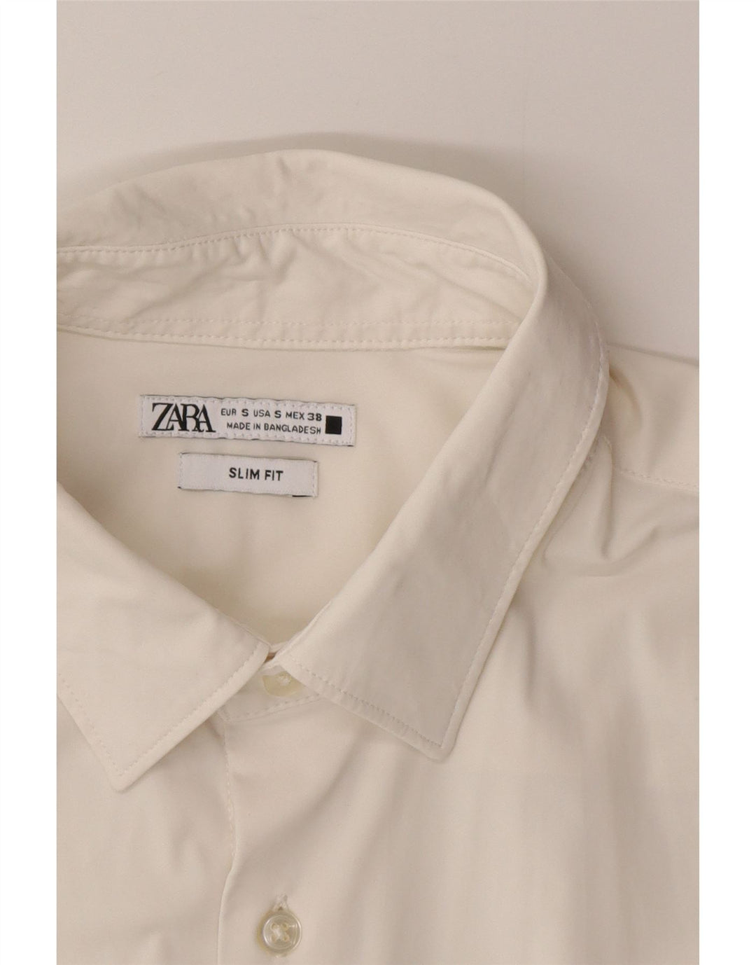 Zara Herren Slim Fit Hemd Small Weiß